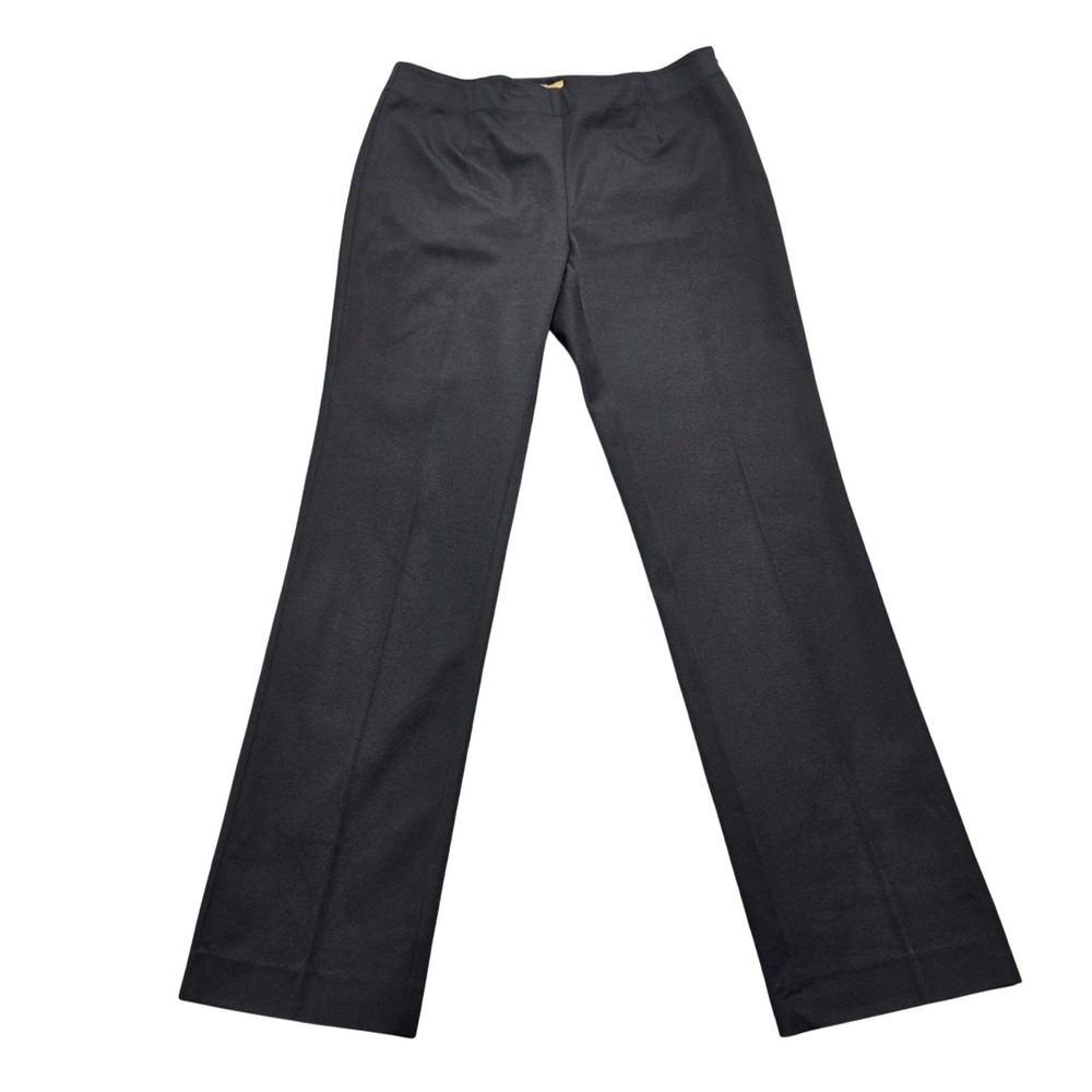 Pants Peck & Peck 6 Womens Black Excellent Cotton Stretch Side Zip Straight Leg